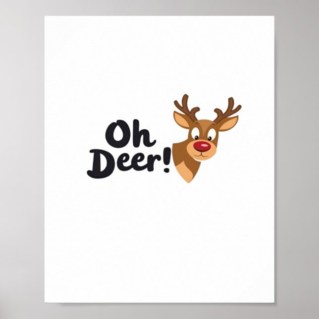 Poster Oh Deer Modern Aesthetic Style  (Frente)