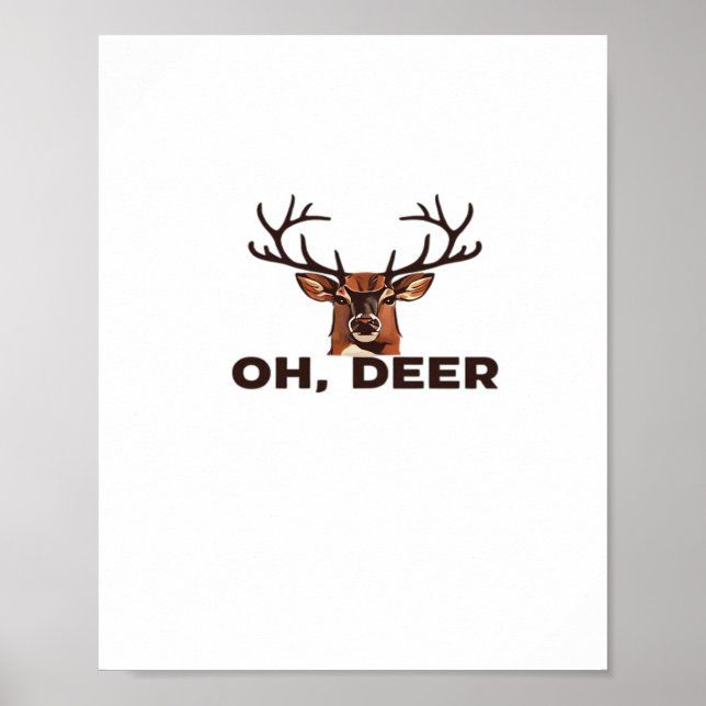 Poster Oh Deer Modern Clean Design  (Frente)