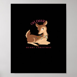Poster Oh Deer Natal Design Moderno