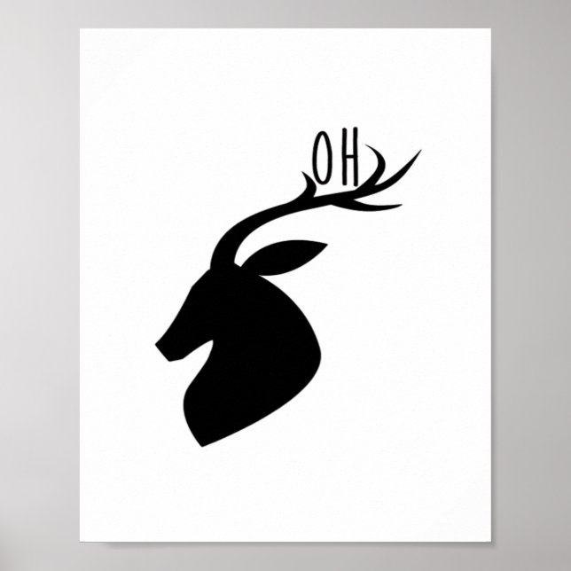 Poster Oh Deer Pun Estilo Criativo  (Frente)