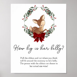 Poster Oh Deer Winter Greenery Como Grande É O Jogo Da Be