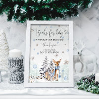 Oh Deer Winter Woodland Baby Boy Livros De Chá