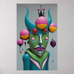 Poster Oh Deus Seu Diabo - Ken Gage Surreal Art