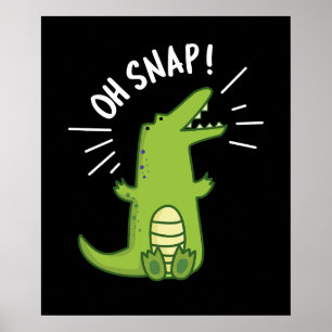 Poster Oh Encantador Engraçado Crocodilo Pun Dardo BG