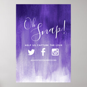 Poster Oh hashtag instantâneo que wedding a arte moderna
