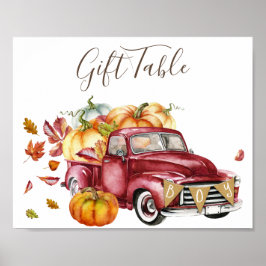 Poster Oh Menino Pequeno Pumpkin Fall Chá de fraldas Gift