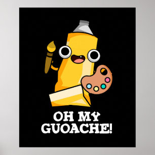 Poster Oh Meu Artista Engraçado Paint Pun Dark BG