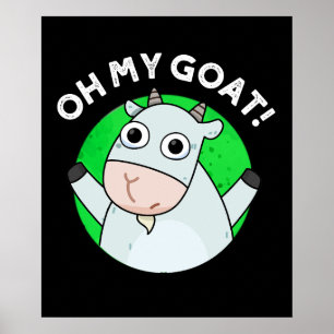 Poster Oh Meu Deus Engraçado Animal Pun Dark BG