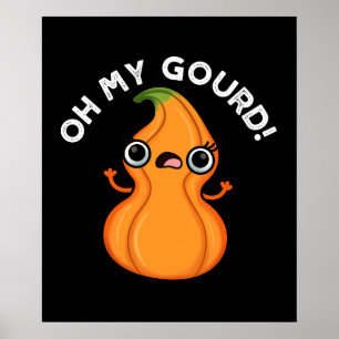 Poster Oh Meu Deus Engraçado Veggie Pun