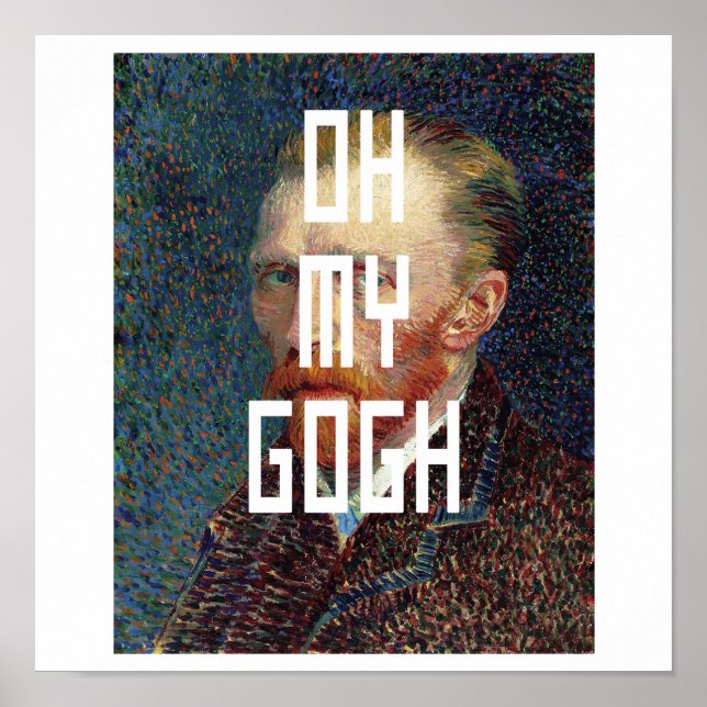 Poster Oh Meu Deus Engraçado Vincent Van Gogh Meme (Frente)