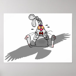Póster Oh não! Desenhos animados do coelho