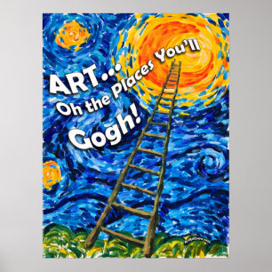 Poster Oh os lugares que você Gogh!