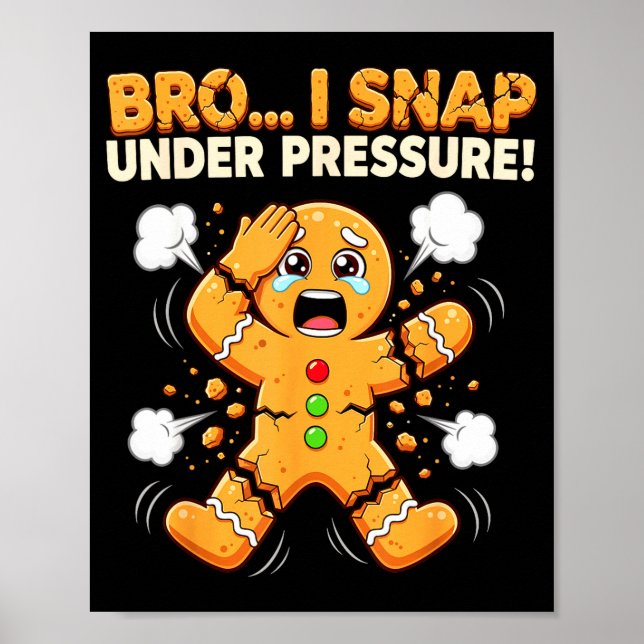 Poster Oh Snap Gingerbread Man Cookies I Snap Under Press (Frente)