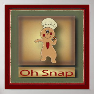 Póster Oh Snap Gingercake Man Natal