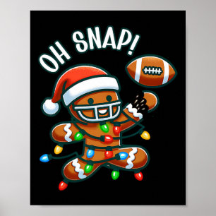 Poster Oh Snap Homemem de gengibre Natal Péll