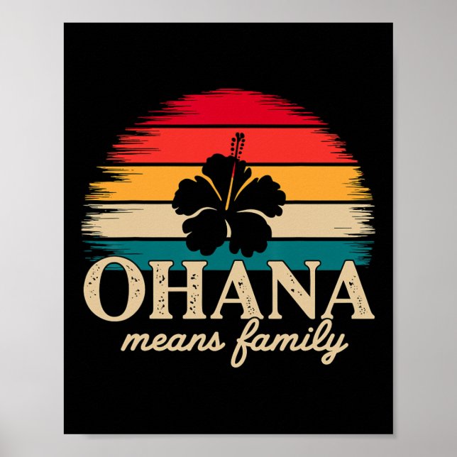 Poster Ohana significa Férias de Verão da Família Havaí (Frente)