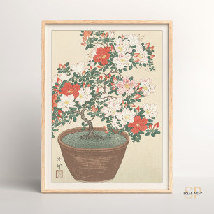 Poster Ohara Koson Fllowering Azalea Arte Japonesa Floral