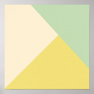 PÓSTER OHBABY LUZ GEOMÉTRICA VERDE AMARELO-AMARELO NEUTRA