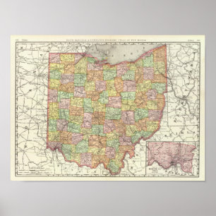 Póster Ohio e Condado de Hamilton