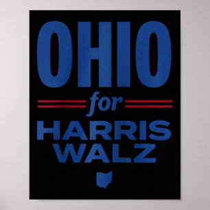 Poster Ohio For Kamala Harris Waltz W 2024 Raglan Basebal