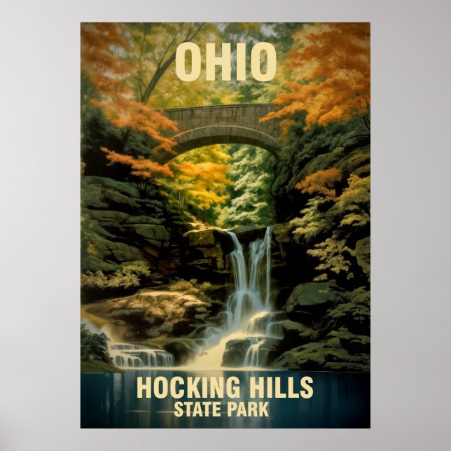 Poster Ohio Hocking Colinas State Park V02 (Frente)