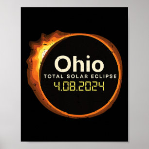 Poster Ohio Solar Eclipse 2024 Totality April 8 Men Women
