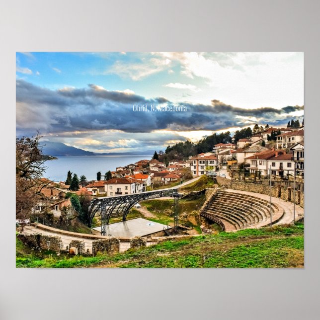 Poster Ohrid, N. Macedônia (Frente)