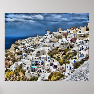 Póster Oia, Santorini