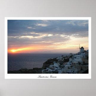 Poster Oia Sunset