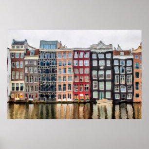 Poster Oil painting. Acrylic artwork. Watercolor drawing.