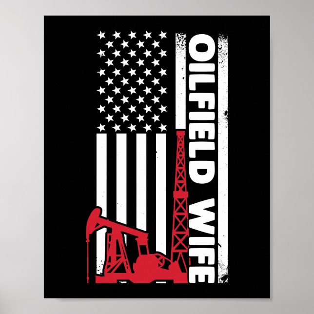 Poster Oilfield Worker Rig Roughneck Oilfield Wife (Frente)