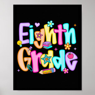 Poster Oitava Série Preppy de Volta às Aulas 8ª Série Ens