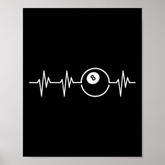 Poster Oito Bailes, Bola De Coração Engraçada, Biliardes