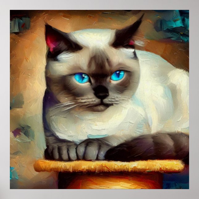 Poster Ojos Azules Cat (Frente)