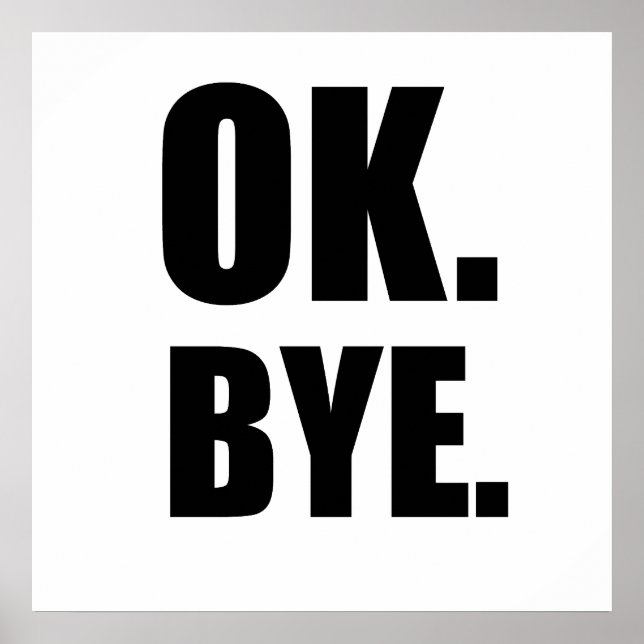 Poster Ok, Tchau (Frente)