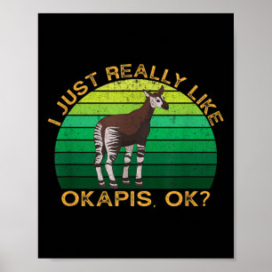 Poster Okapi Funny Animal Cotação Com Design De Forma Vin