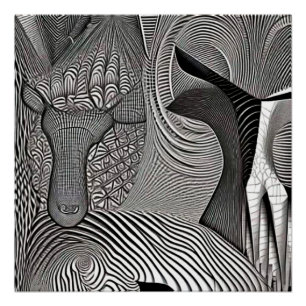 Póster Okapi na camuflagem