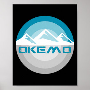 Poster Okemo Mountain Vermont Retro Vintage Snowboard Ski