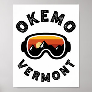 Poster Okemo Skiing Snowboard Em Vermont