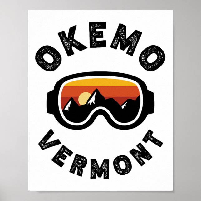 Poster Okemo Skiing Snowboard Em Vermont (Frente)