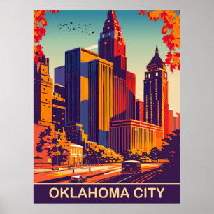 Poster Oklahoma City no outono, Viagem