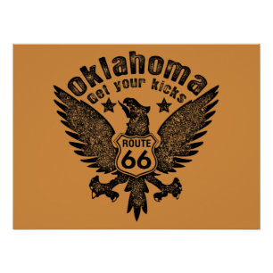 Póster Oklahoma Dê um impulso