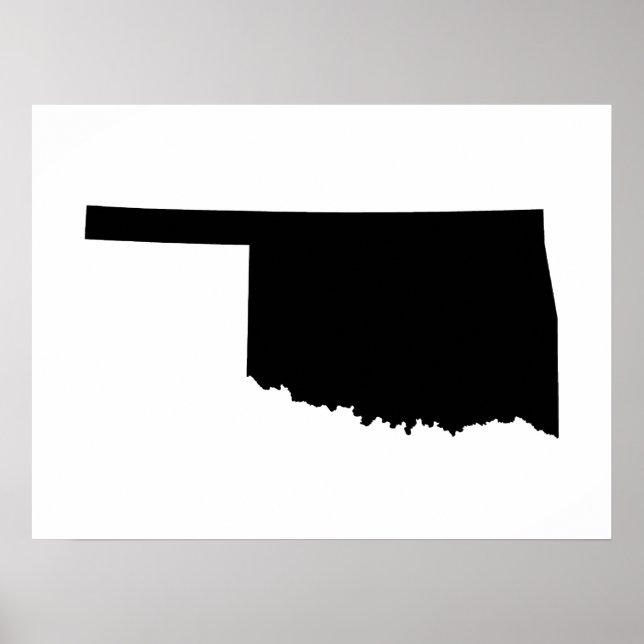 Póster Oklahoma em Preto e Branco (Frente)