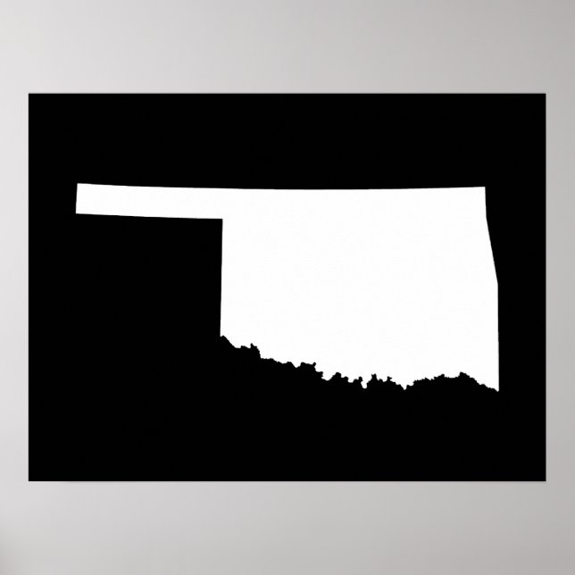 Poster Oklahoma em Preto e Branco (Frente)
