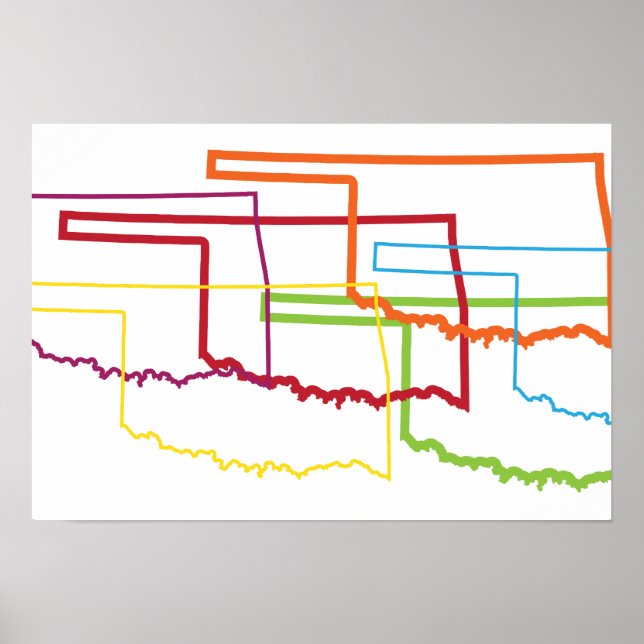 Póster Oklahoma pride blur (Frente)