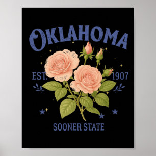 Poster Oklahoma State Viajante Amante Viagem da Cidade Na
