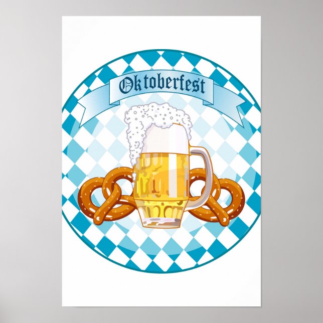 Poster Oktoberfest Celebration Round Design (Frente)
