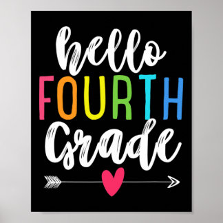 Poster Olá, 4º Ano, Byck, Para Crianças De Diversão.