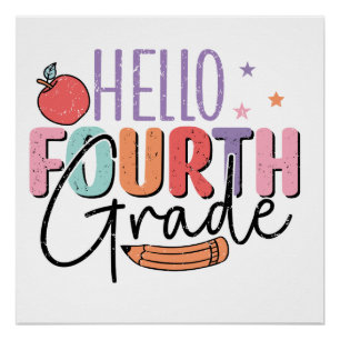 Póster Olá, 4º ano de volta à escola