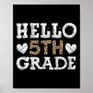 Poster Olá 5º ano de volta à escola 1rua dia leopardo T